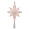 Northlight 11" Lighted Frosted Clear and Rose Gold Bethlehem Star Christmas Tree Topper - Clear Lights